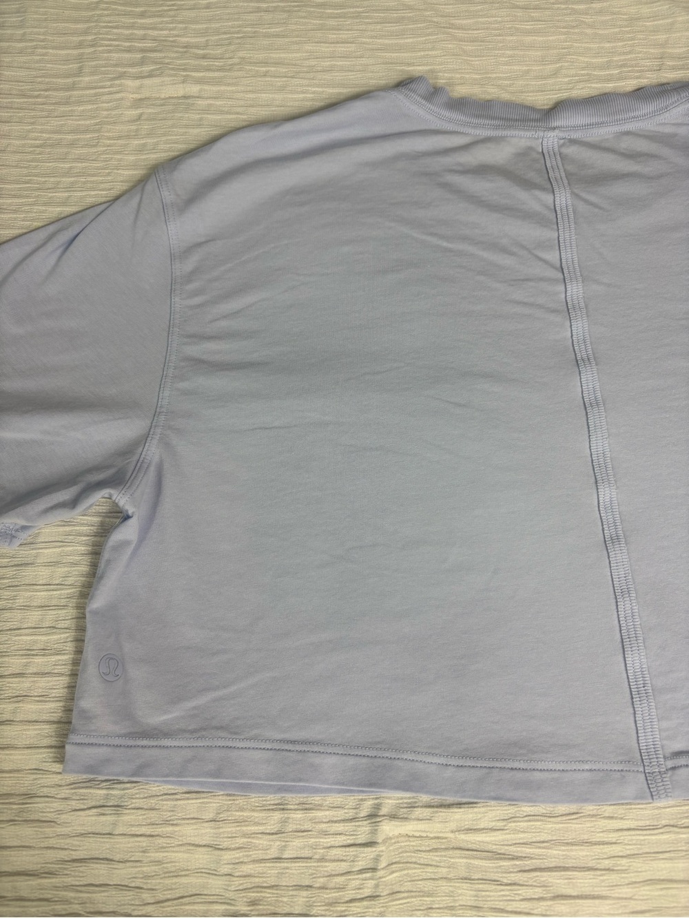 lululemon athletica Light Blue Cropped Crew Tee - Picture 6 of 6